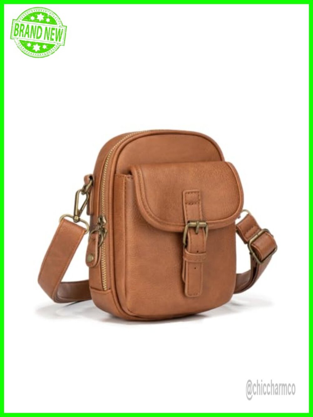 Small Crossbody Bag Vegan Leather RFID Anti Theft Messenger Purse